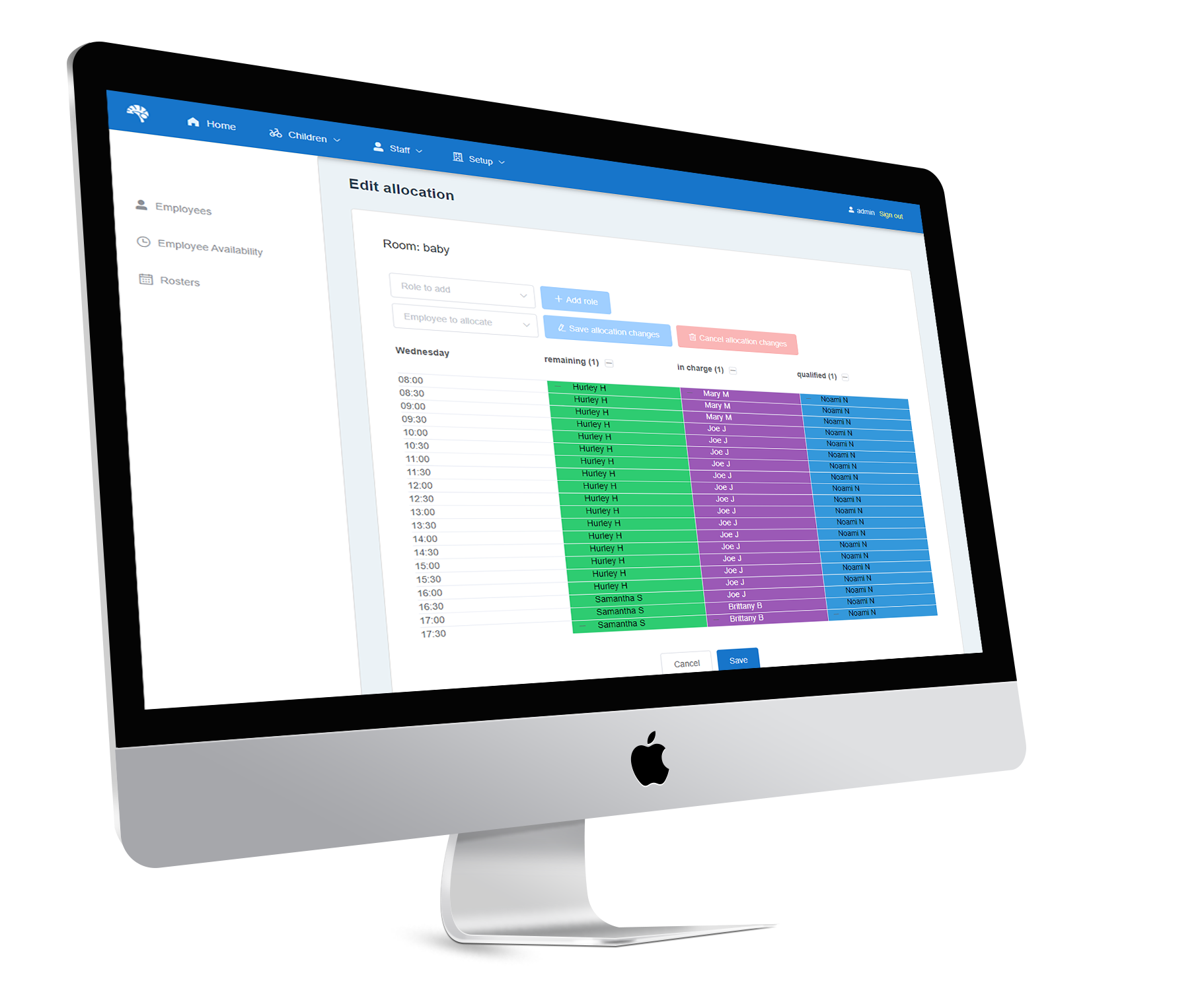 Nursery staff rota software | Smarteez NMS | Smarteez Software